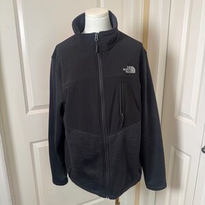 The North Face Norris Full Zip Jacket Men’s Large Black Softshell Fleece